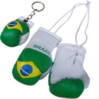 Boxing Glove Key ring Brazil Flag