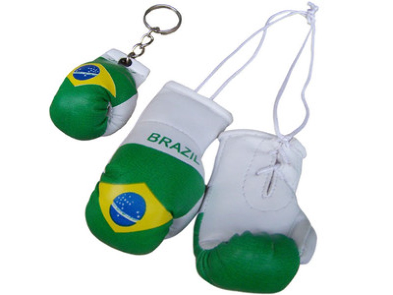 Boxing Glove Key ring Brazil Flag