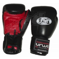 Black & Red Thai Style Boxing Gloves