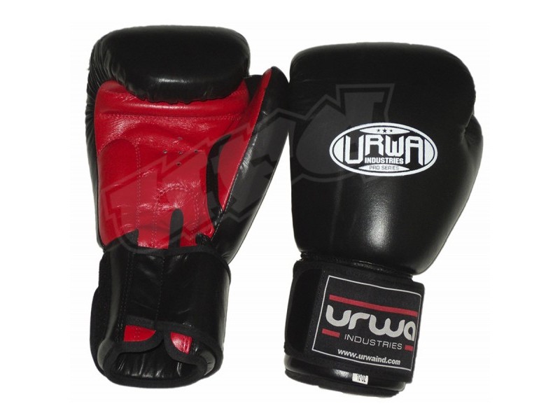 Black & Red Thai Style Boxing Gloves